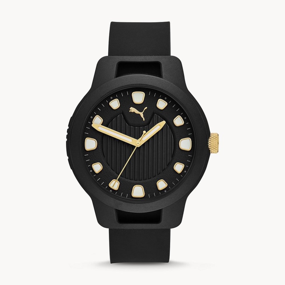 PUMA WATCH Reset V1 Three Black Silicone P5033